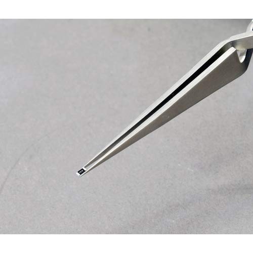 HOZAN P-651 Reverse-Action Tweezers – 118 mm Overall Length, 0.2 mm Tip Width, 15 mm Maximum Opening, 13 g