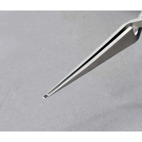HOZAN P-651 Reverse-Action Tweezers – 118 mm Overall Length, 0.2 mm Tip Width, 15 mm Maximum Opening, 13 g