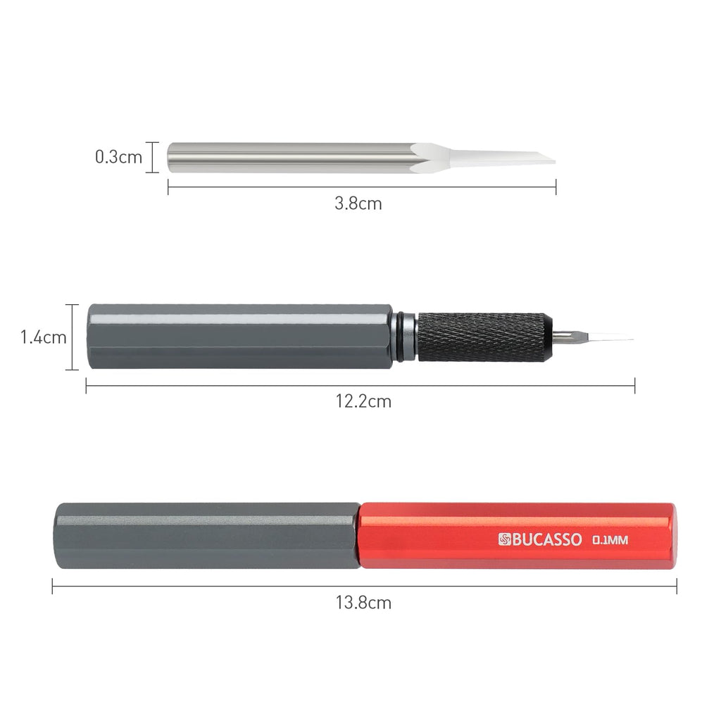 Bucasso - Panel Lining Scriber - Tungsten Steel Blade – Red - WE-Scriber