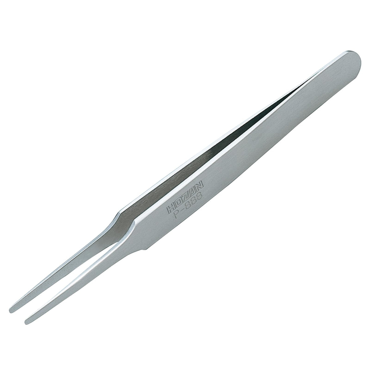 HOZAN – Stainless Steel Tweezers – 2mm R-Type Flat Tip – P-888