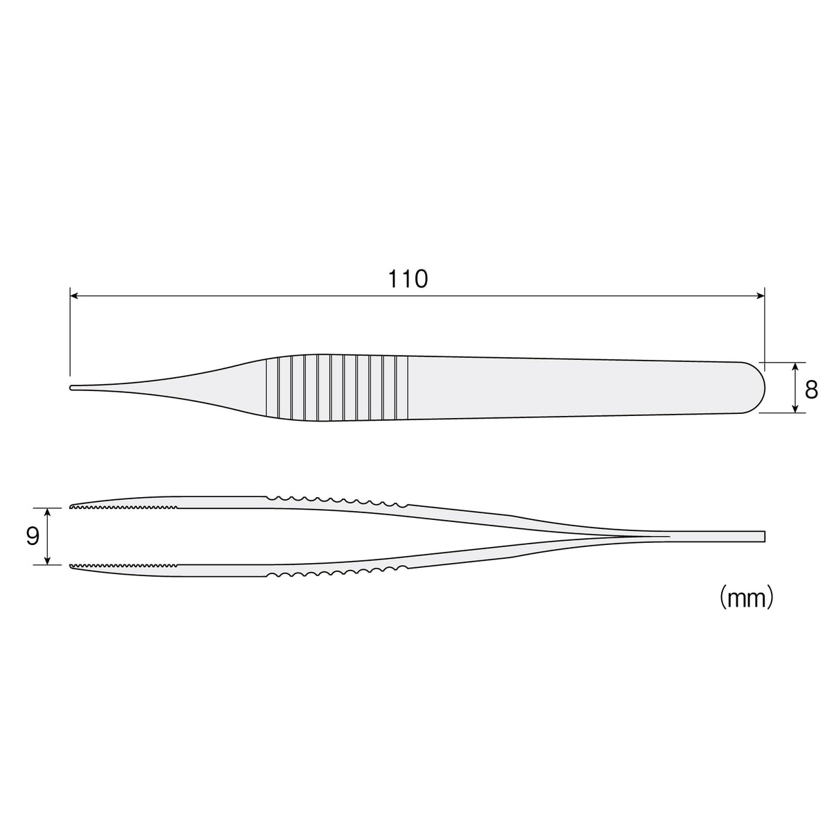 HOZAN – Tweezers with Interlocking Serrated Tips – P-823