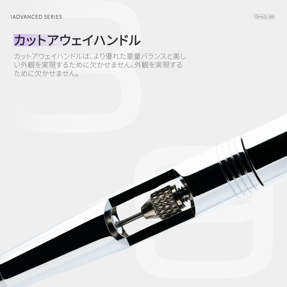 Gaahleri Advanced Series GHAD-39 Dual-Action Airbrush – Self-Centering Drop-In Nozzle, 0.35 & 0.5 mm, for Model Painting