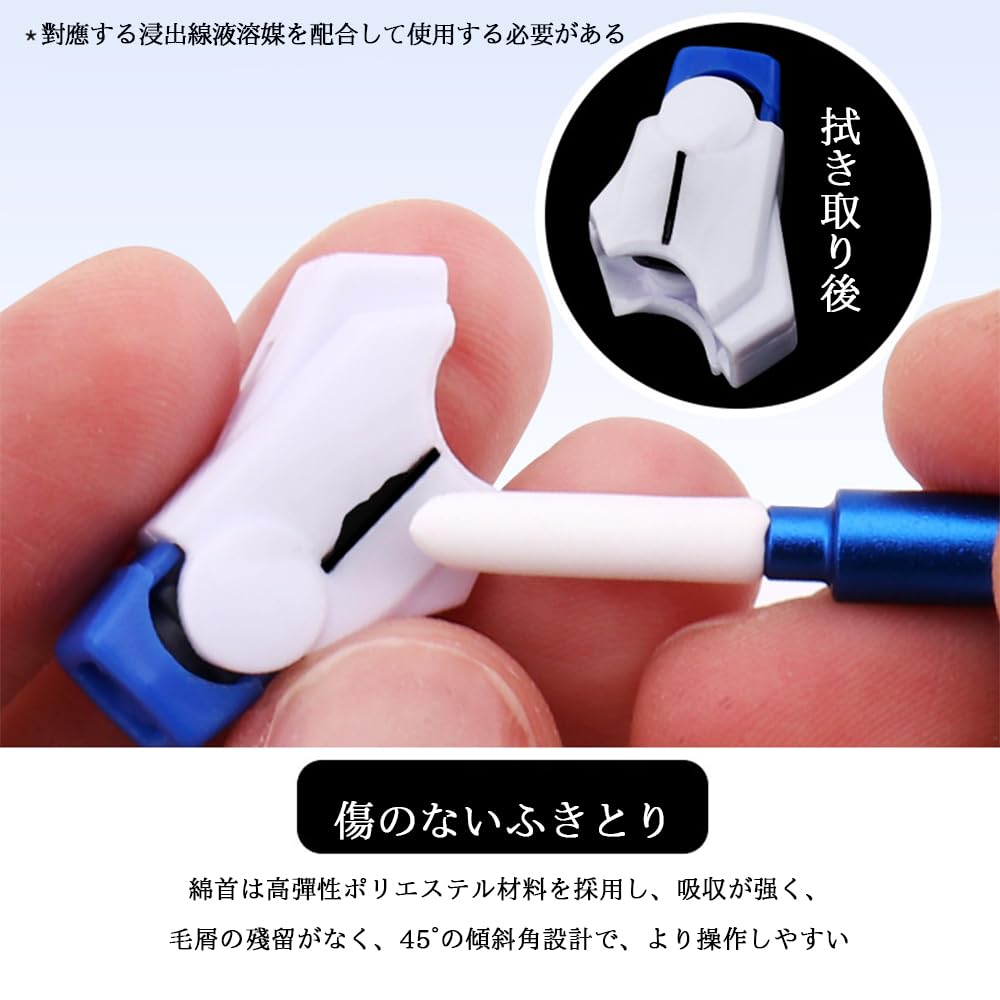 ZHSHXNGY デカールスキージー プラモデル 工具 121mm 双頭 交換綿6個付