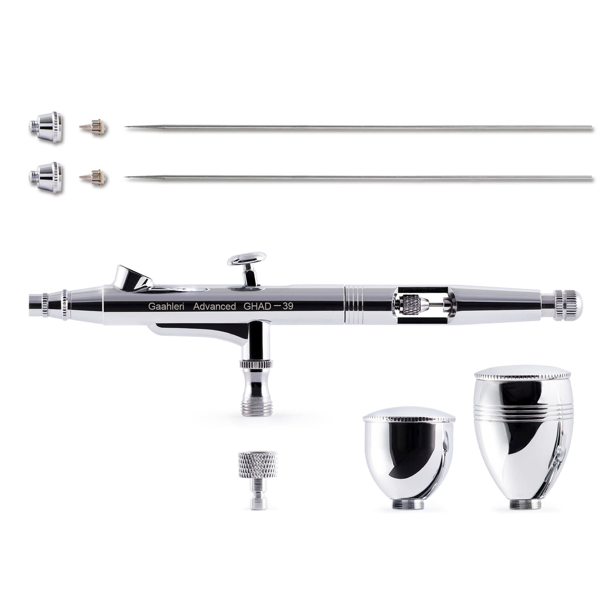 Gaahleri Advanced Series GHAD-39 Dual-Action Airbrush – Self-Centering Drop-In Nozzle, 0.35 & 0.5 mm, for Model Painting