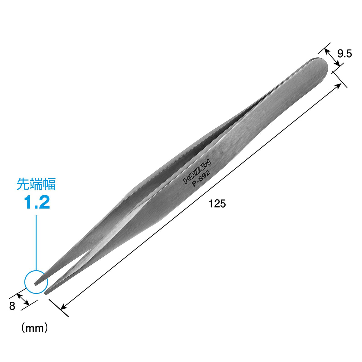 HOZAN – Heavy-Duty Tweezers – P-892