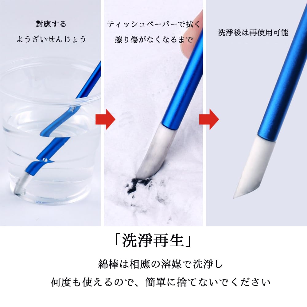 ZHSHXNGY デカールスキージー プラモデル 工具 121mm 双頭 交換綿6個付