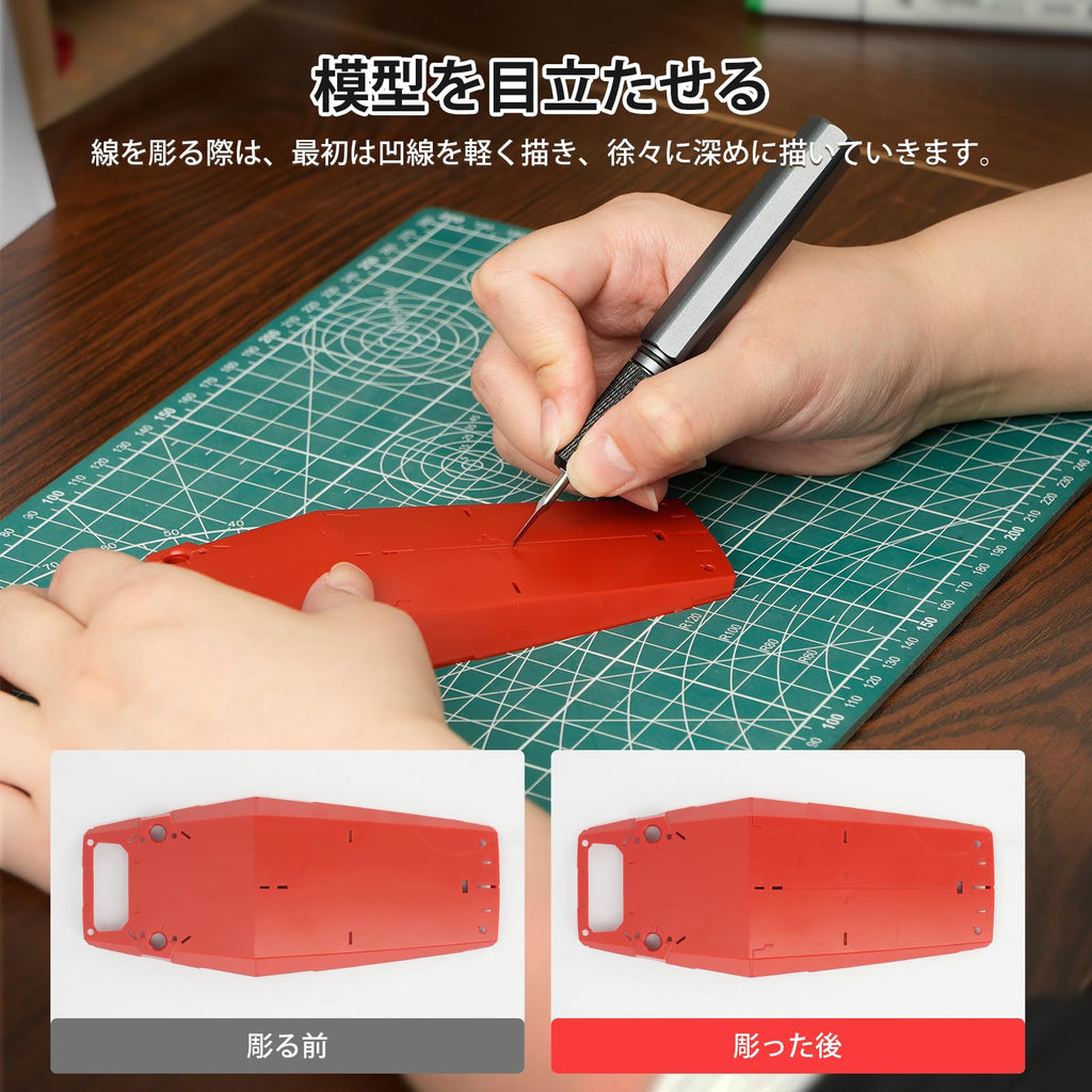 Bucasso - Panel Lining Scriber - Tungsten Steel Blade – Red - WE-Scriber