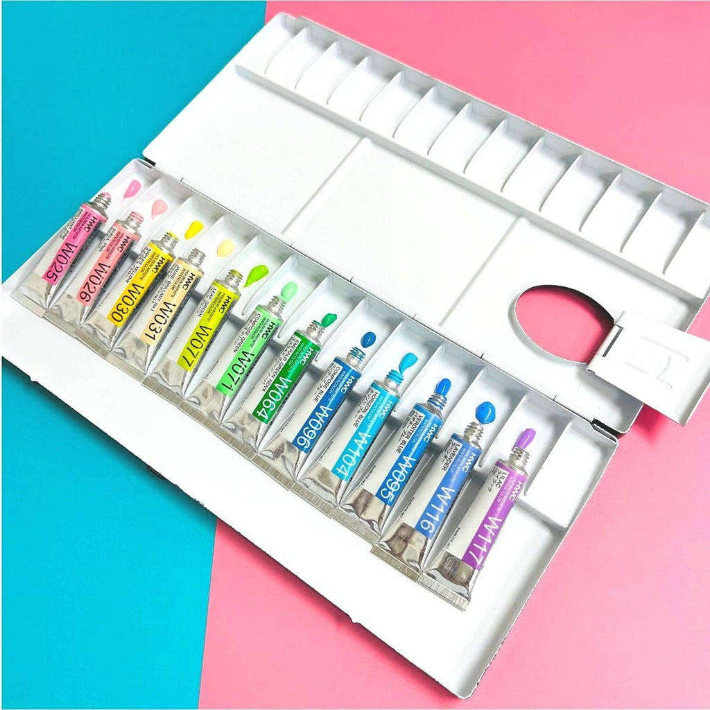 Holbein - Transparent Watercolor - Pastel Colors 12 Color Set - 5ml Tubes
