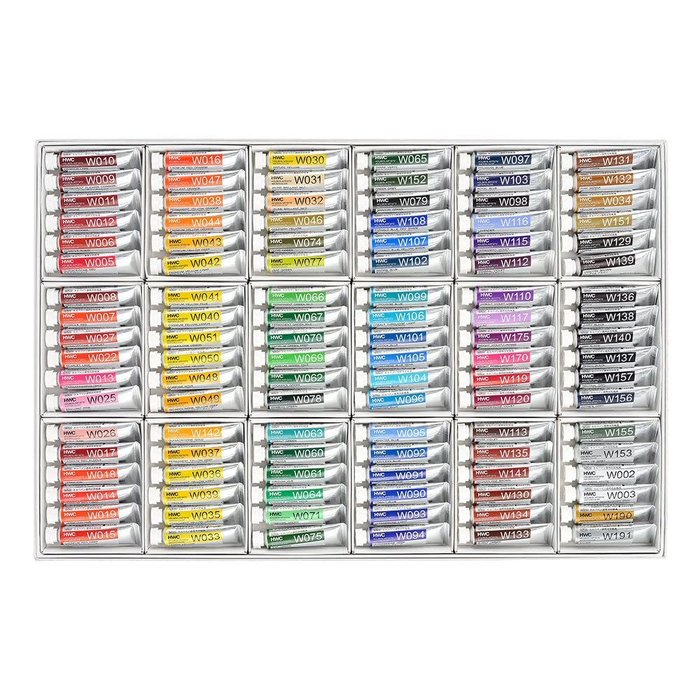 Holbein - Transparent Watercolor - 108 Color Complete Set - 5ml Tubes