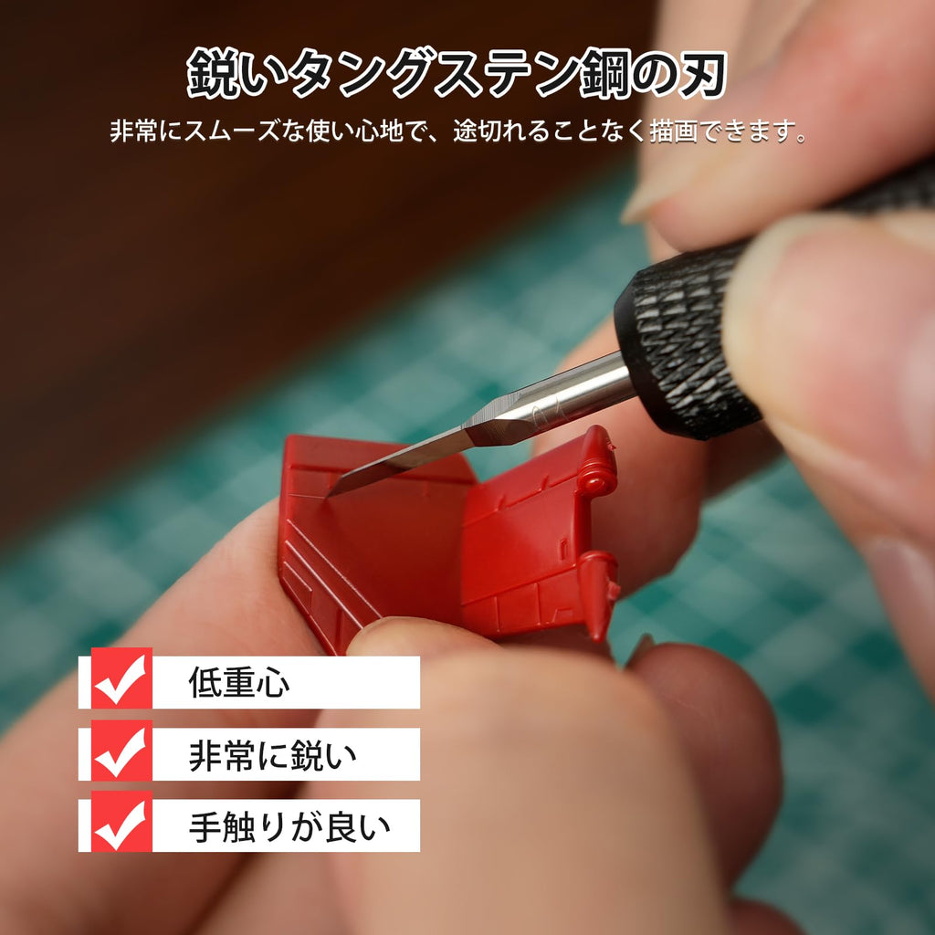 Bucasso - Panel Lining Scriber - Tungsten Steel Blade – Red - WE-Scriber