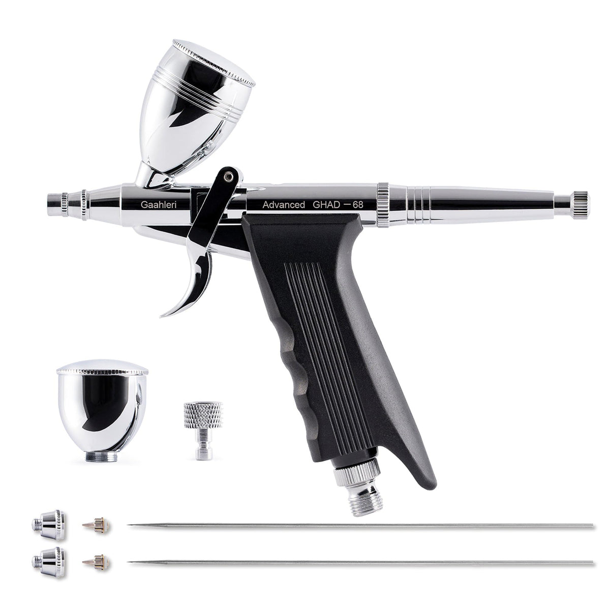 Gaahleri Advanced Series GHAD-68 Dual-Action Trigger-Type Airbrush – Self-Centering Drop-In Nozzle, 0.38 & 0.5 mm, for Model Painting