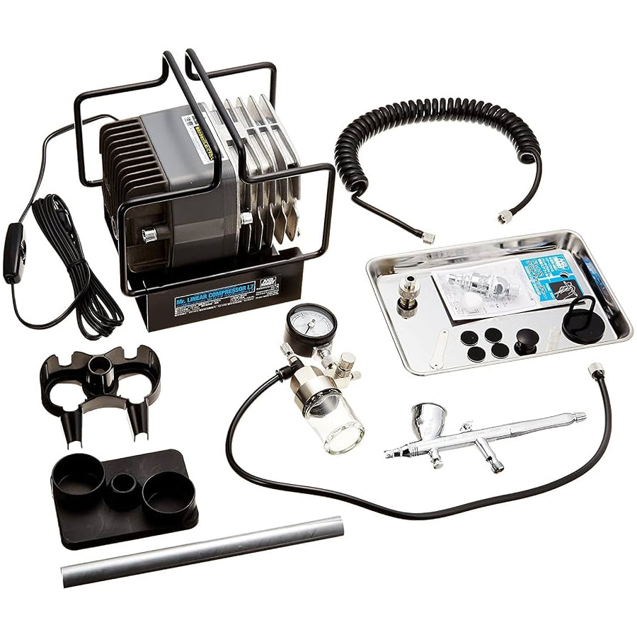 GSI Creos Mr. Hobby - PS289 Procon Boy Airbrush Set - PSLinear Compressor L7 - Regulator and Platinum Set - PS309 - KittoMaru
