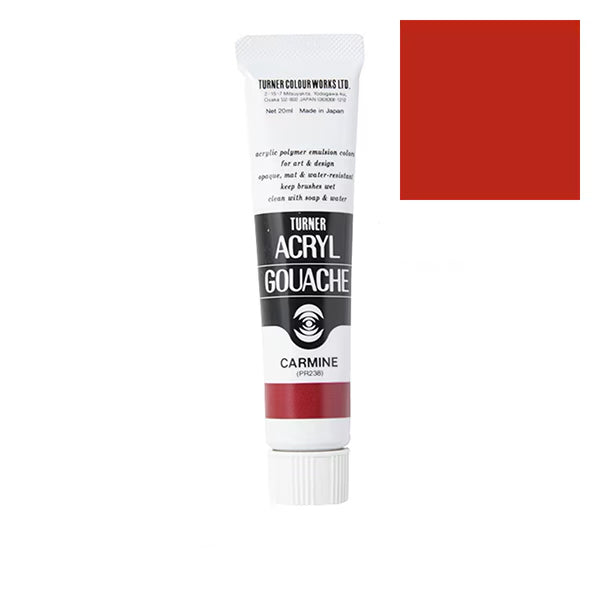 Turner - Carmine - Acrylic Gouache - 20ml - AG020022