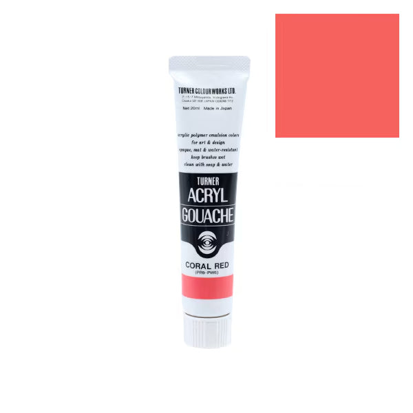 Turner - Coral Red - Acrylic Gouache - 20ml - AG020026