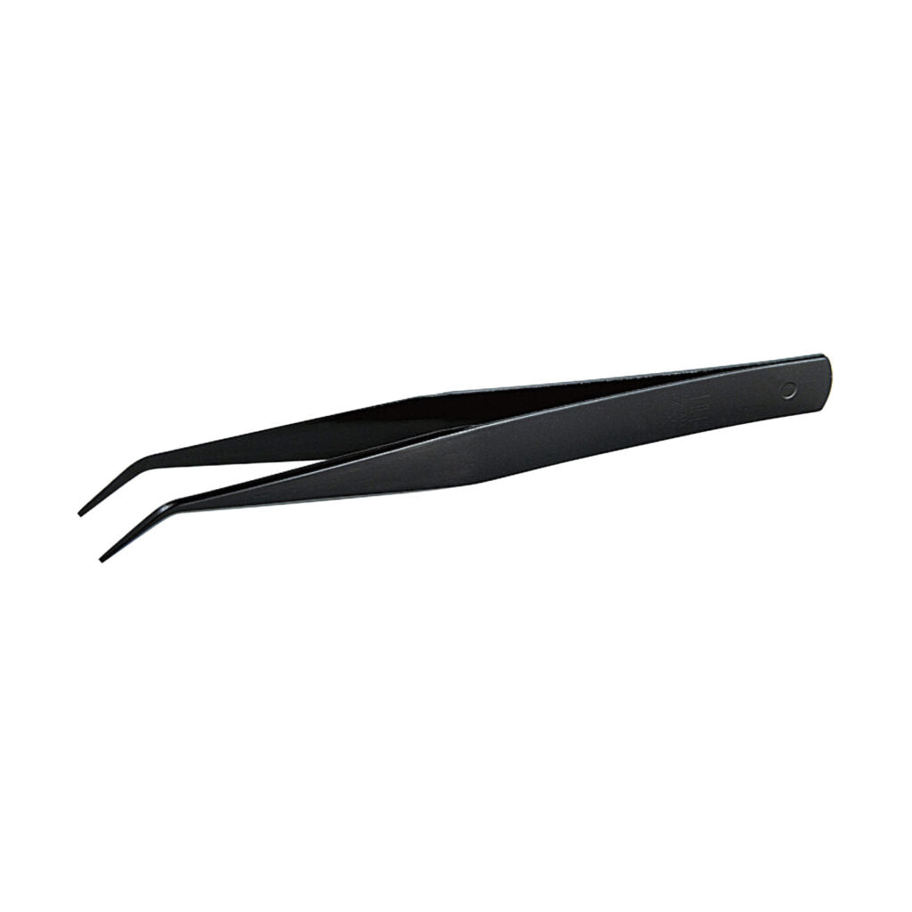 Mineshima - Cationic Plated Curved Tip Tweezers AA - F-102 - 125mm