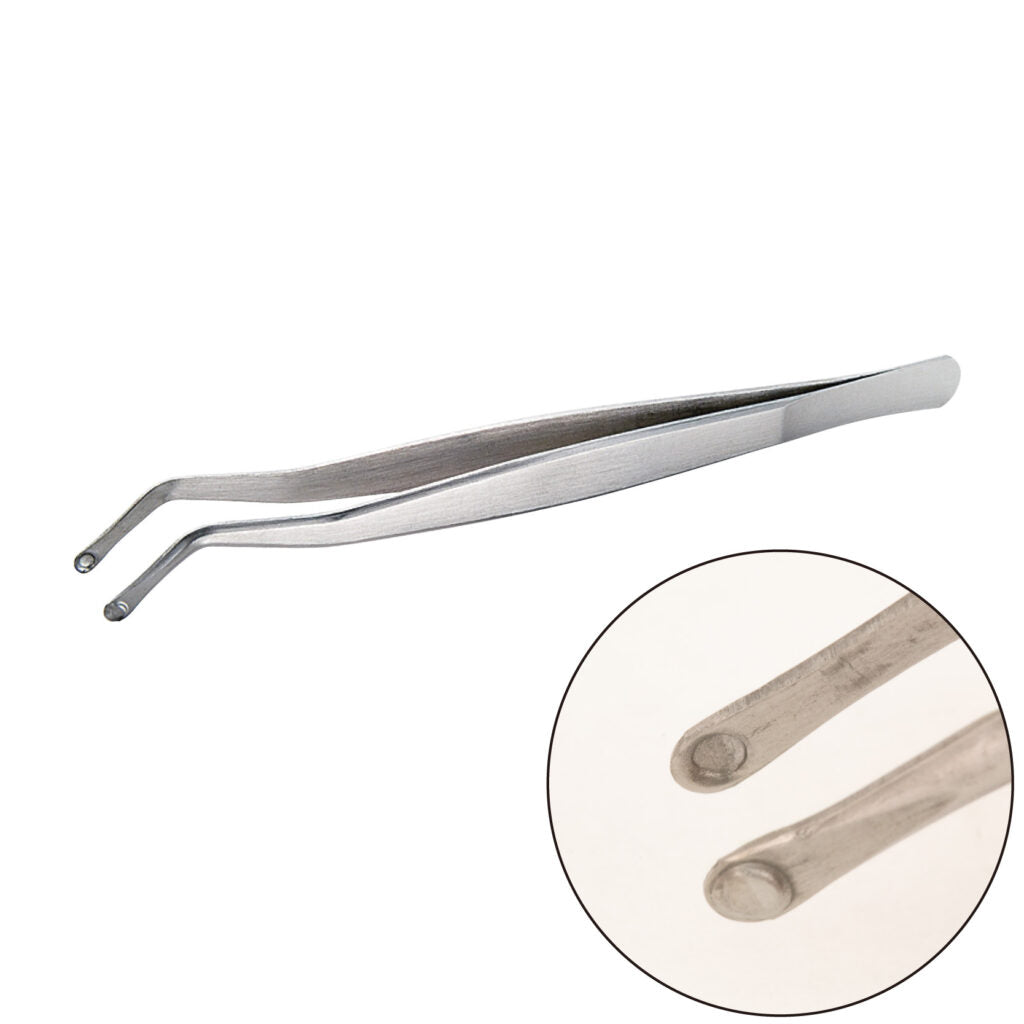 Mineshima - Bent Tip Bead Tweezers - F-20