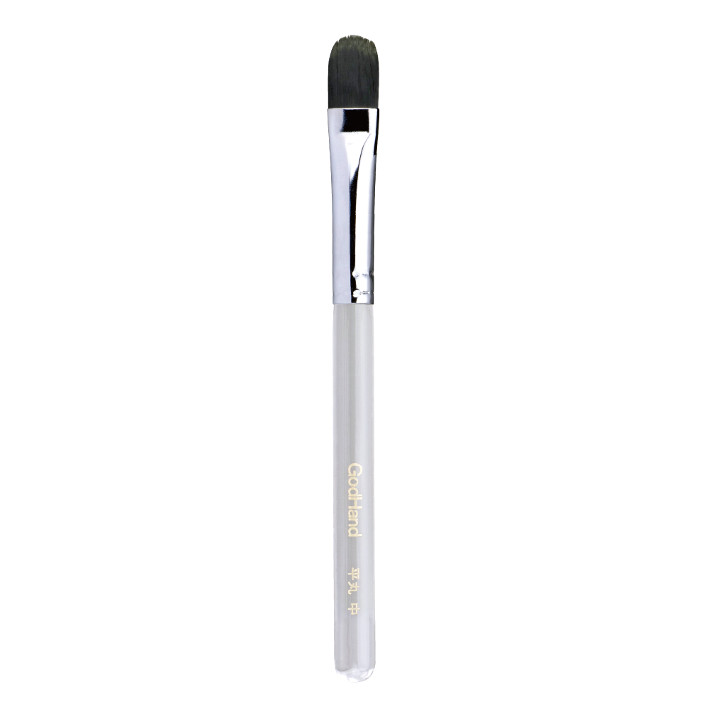 GodHand - Deka Deluxe Flat Rount Paint Brush - Filbert M - GH-BRSDP-HMC