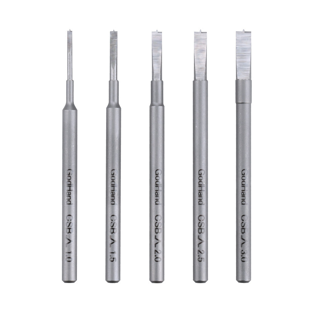 GodHand - Spin Mold Chisel BIt Blade - 5-Piece Set - GH-CSB-1-3