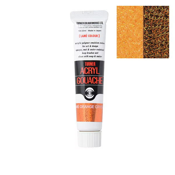 Turner - Glitter Orange Crystal - Acrylic Gouache - 20ml - AG020229