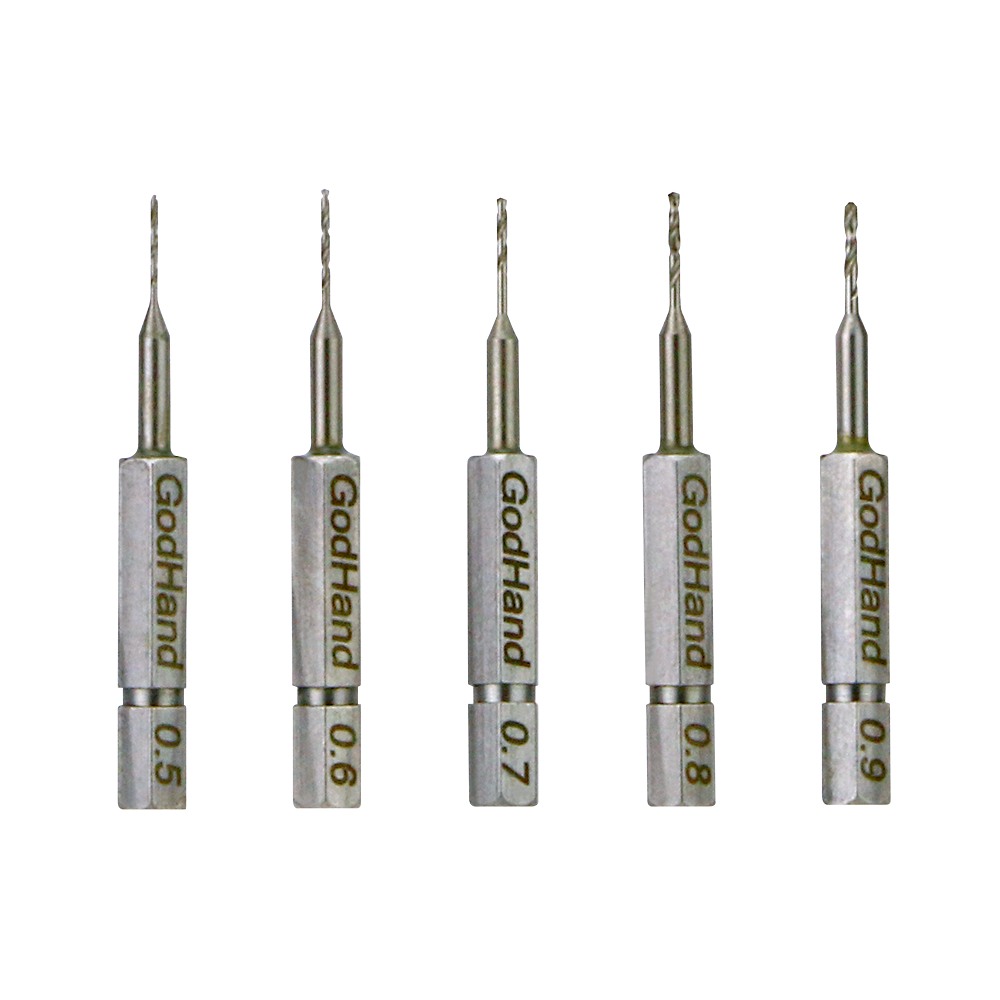 GodHand - Quick Drill Bit Set A - 0.5MM-0.9MM SET OF 5 - GH-DBQ-5A