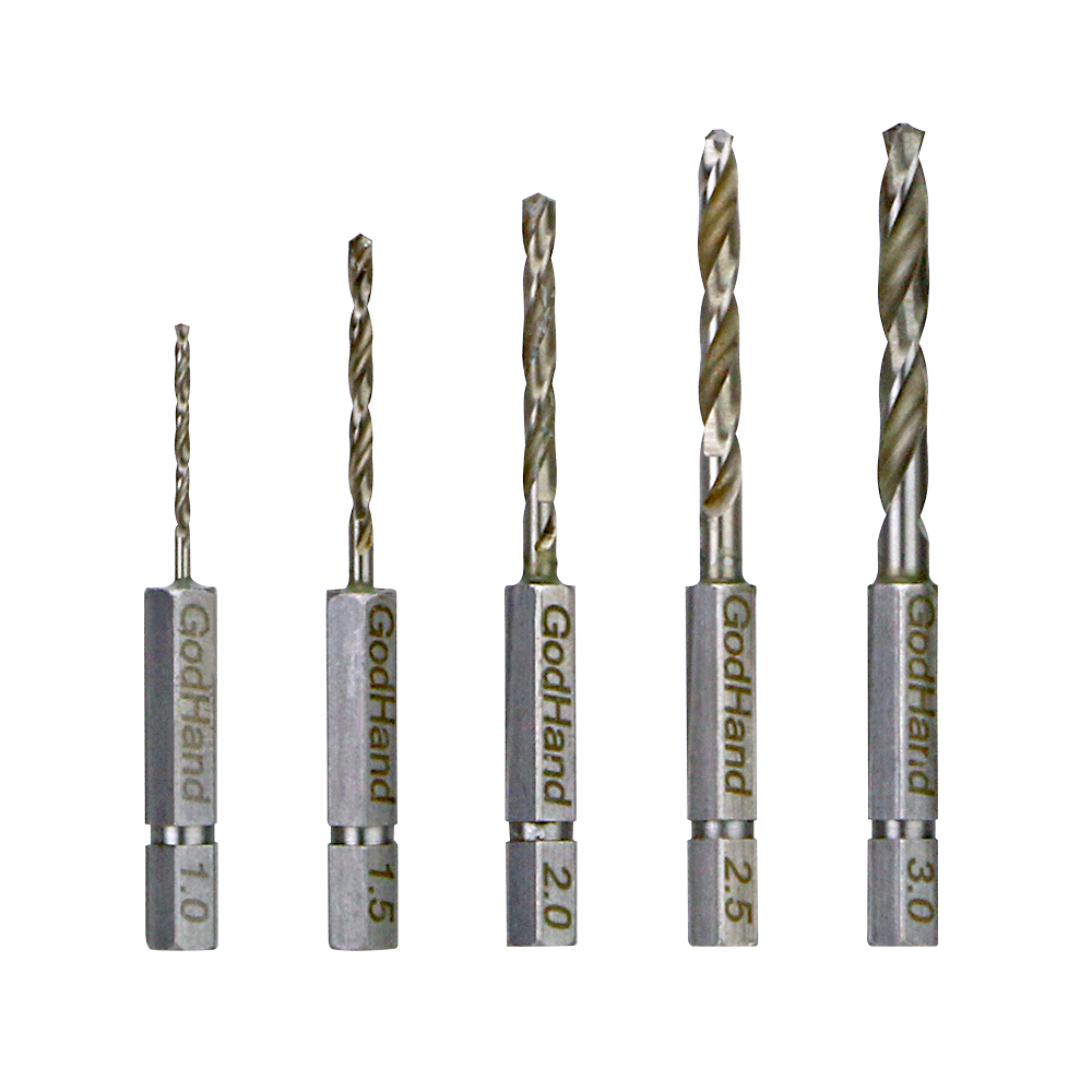 GodHand - Quick Drill Bit Set B - 1.0MM-3.0MM SET OF 5 - GH-DBQ-5B