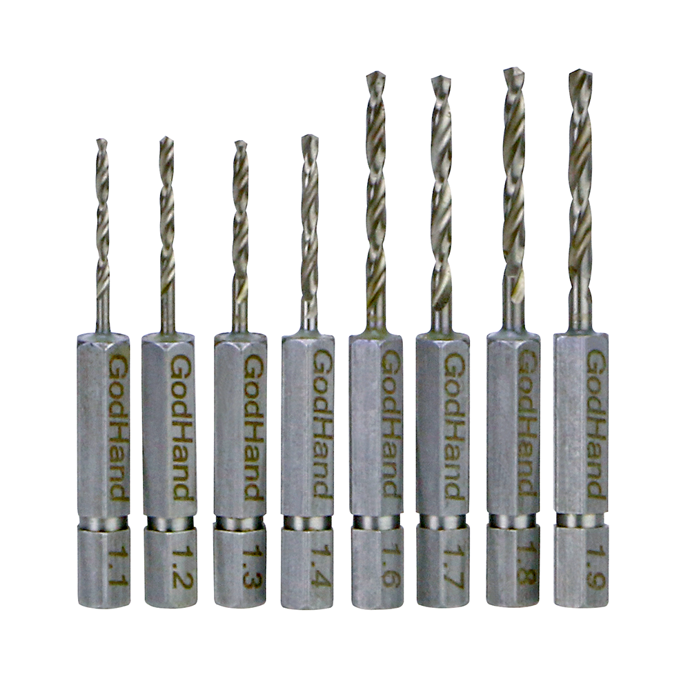 GodHand - Quick Drill Bit Set C - 1.1MM-1.9MM set of 8 - GH-DBQ-8C