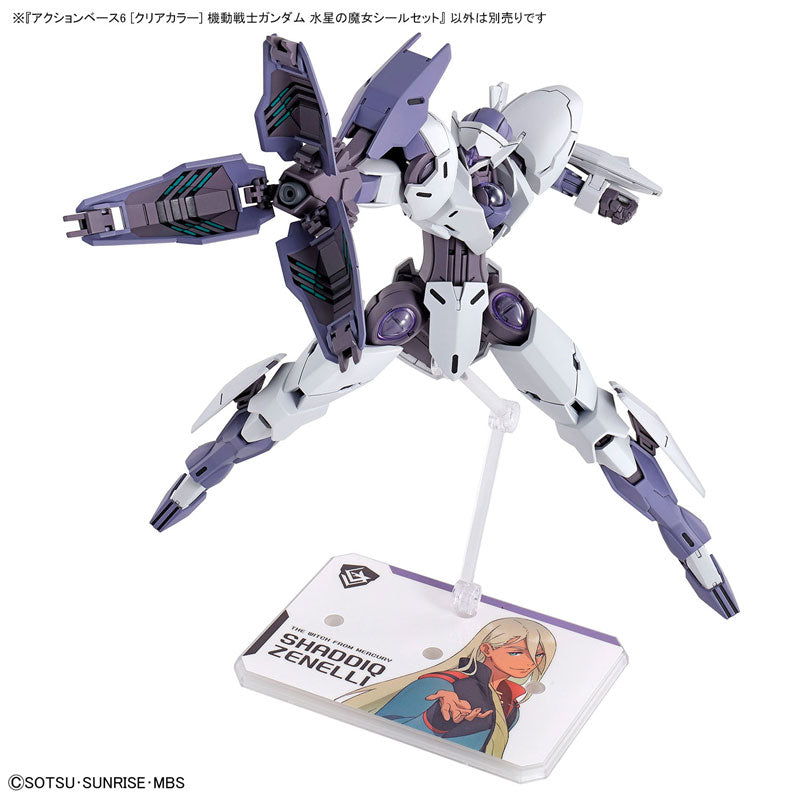 BANDAI SPIRITS - Action Base 6 (Clear) - The Witch from Mercury Sticker Set - 5065614