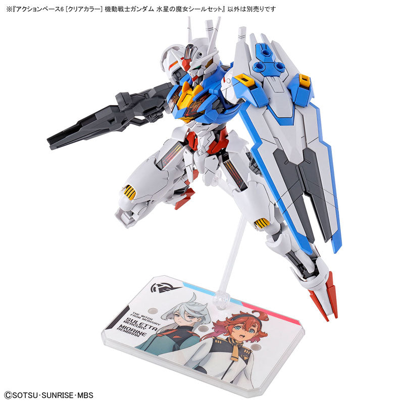 BANDAI SPIRITS - Action Base 6 (Clear) - The Witch from Mercury Sticker Set - 5065614