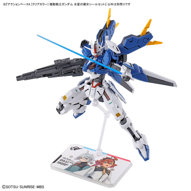 BANDAI SPIRITS - Action Base 6 (Clear) - The Witch from Mercury Sticker Set - 5065614