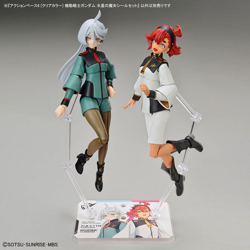 BANDAI SPIRITS - Action Base 6 (Clear) - The Witch from Mercury Sticker Set - 5065614