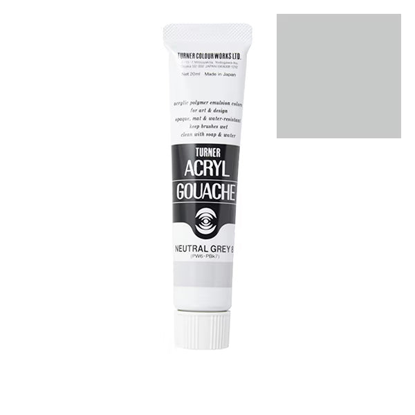 Turner - Neutral Gray 8 - Acrylic Gouache - 20ml - AG020002