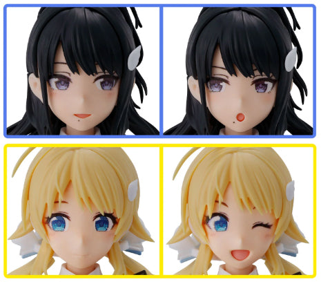 BANDAI SPIRITS - 30MS - Option Hairstyle and Face Parts - Hiori Kazano / Meguru Hachimiya
