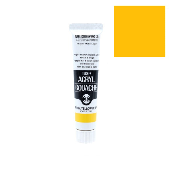 Turner - Permanent Yellow Deep - Acrylic Gouache - 20ml - AG020012
