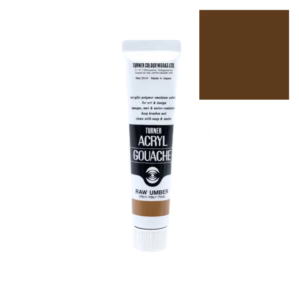 Turner - Raw Umber - Acrylic Gouache - 20ml - AG020036