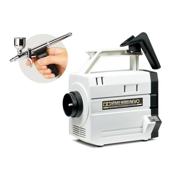Tamiya - Compressor Revo II - with Trigger Airbrush - 74544