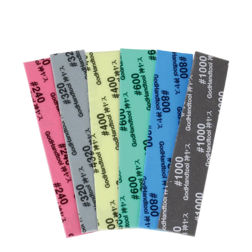 GodHand 1mm Sanding Sponge Set - #240 #320 #400 #600 #800 #1000 Grit