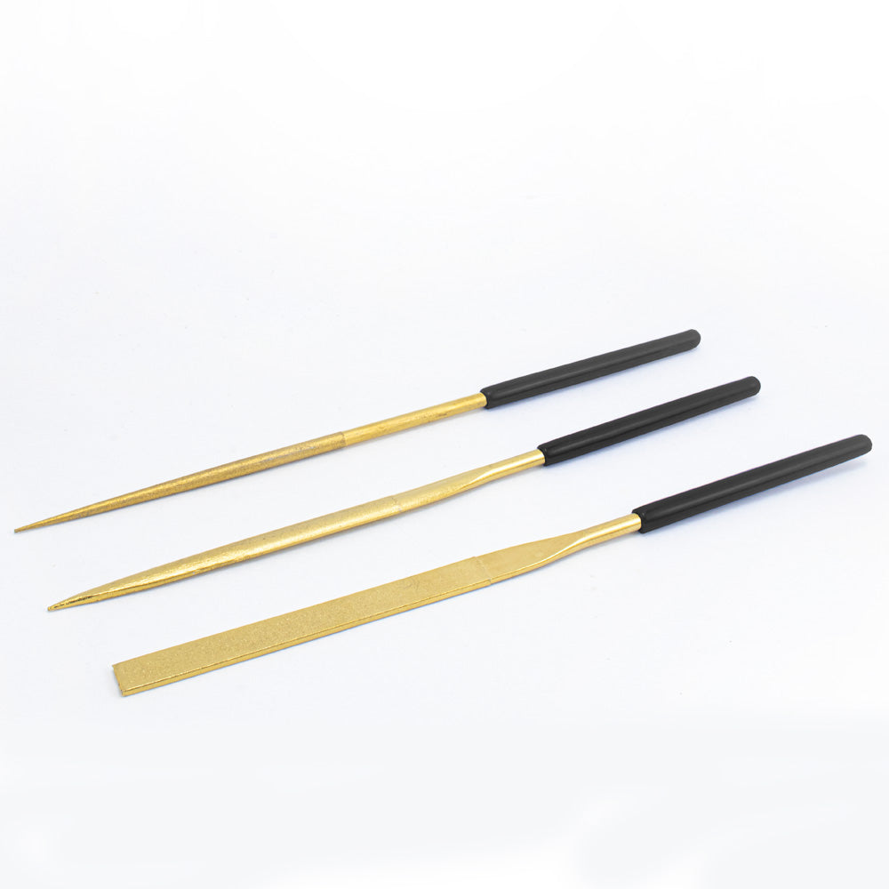 Mineshima - Titanium-Coated Diamond File - 3-Piece Set - #200 Grit - H-19