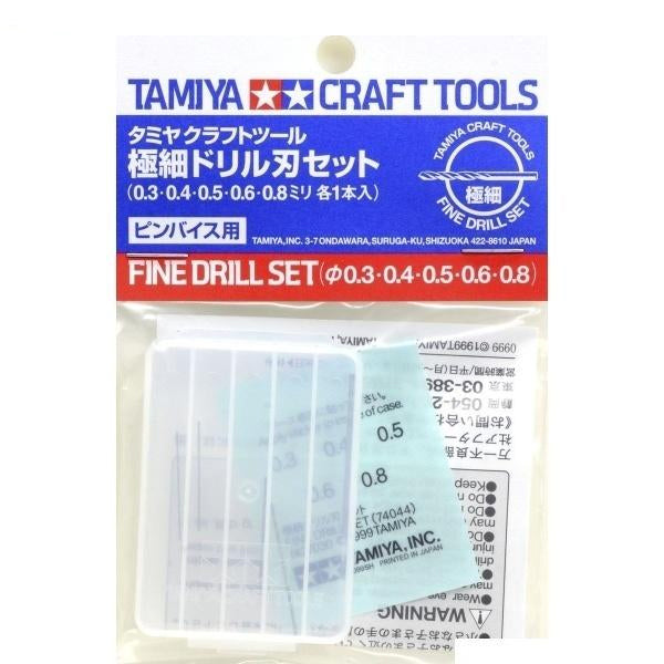 Tamiya - Ultra-Fine Drill Bit Set - 0.3mm- 0.8mm - 74044
