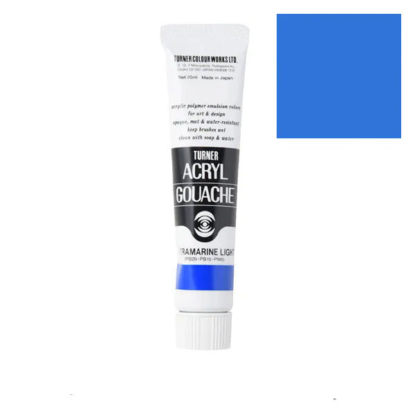 Turner - Ultramarine Light - Acrylic Gouache - 20ml - AG020153