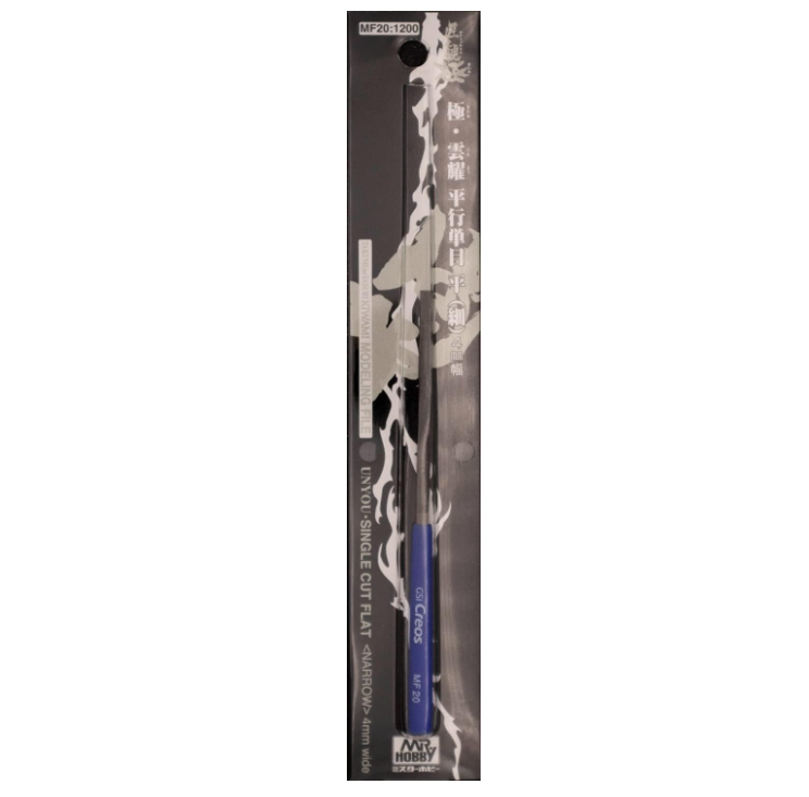 GSI Creos Mr. Hobby - Parallel Single Cut Metal File - Fine - 4mm Width - MF20 - KittoMaru