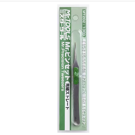 GSI Creos Mr. Hobby - Mr. Tweezers - Fine Tip Straight - MT202 - KittoMaru
